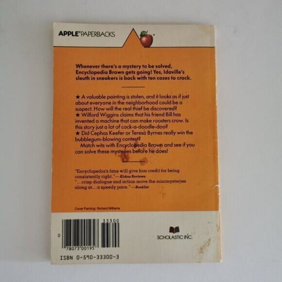 1982 Encyclopedia Brown Sets the Pace Paperback Novel, Mini Mysteries Vintage - Picture 4 of 8